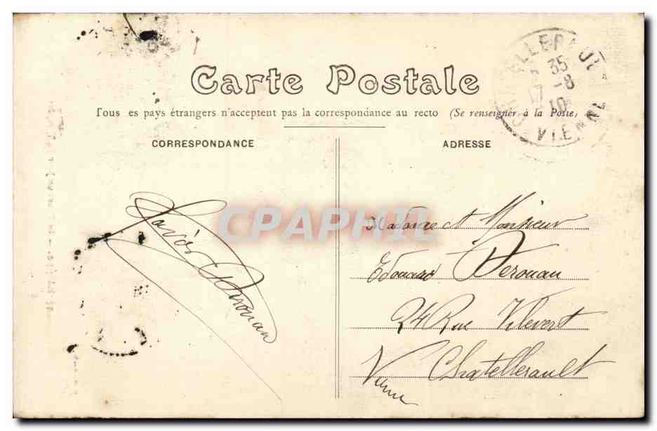 Dieppe - Un Jour de Tempete - CPA  — Verso