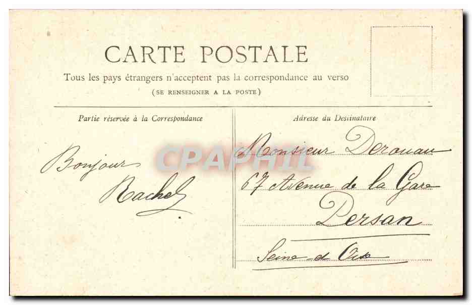 Paris - 14 - Le Lion de Belfort - CPA  — Rückseite