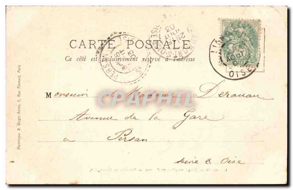 Château de Liancourt — École de l'Île-de-France — H. Bynies — Rückseite