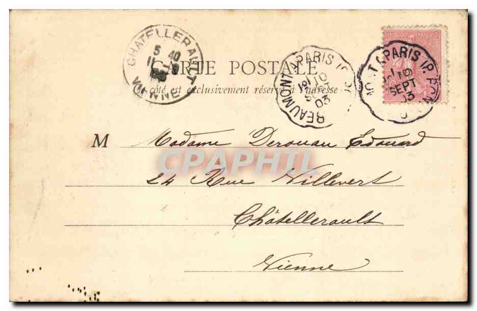 Mours - Mairie et Route de l'Isle Adam - CPA  — Rückseite