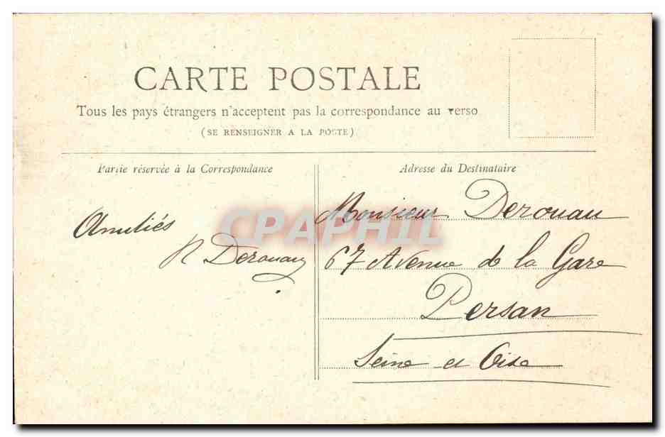 Paris - 8 - Collection Petit Journal - Eglise Saint Augustin CPA  — Verso