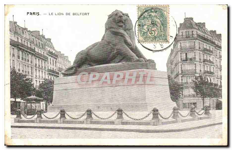 Paris - 14 - Le Lion de Belfort CPA 