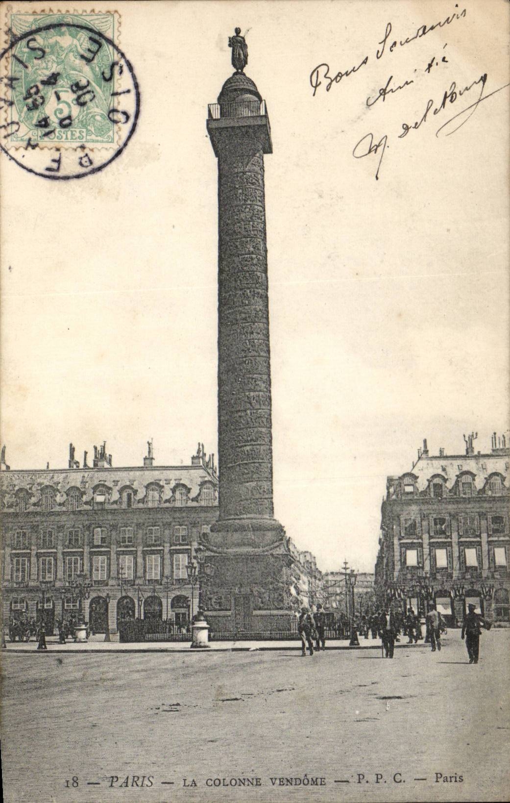 Paris - 1 - La Colonne Vendome CPA 