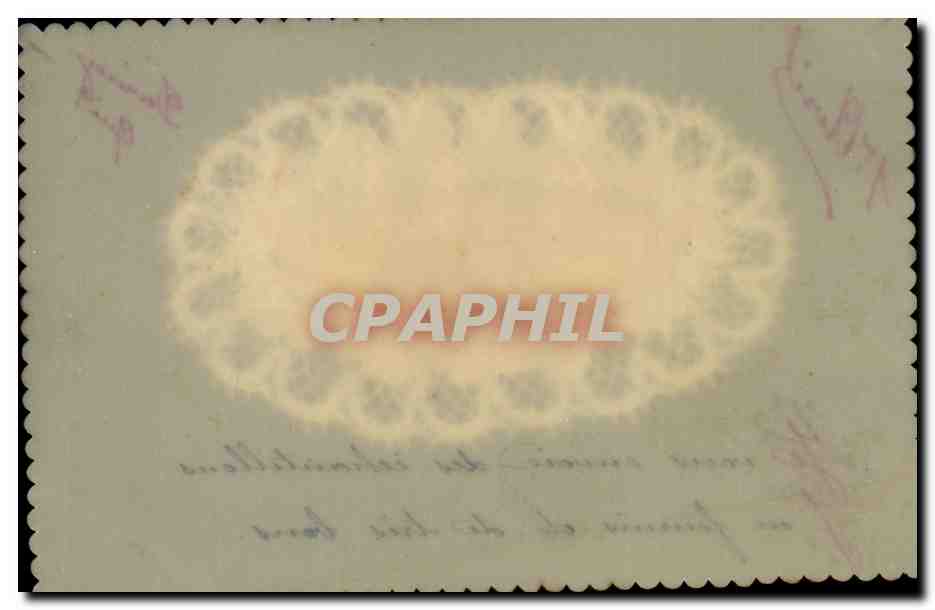 Fantaisie - Bebe - Enfant - - CPA Poisson Fish CARTE BRoDEE avec de la dentelle RaRe — Rückseite