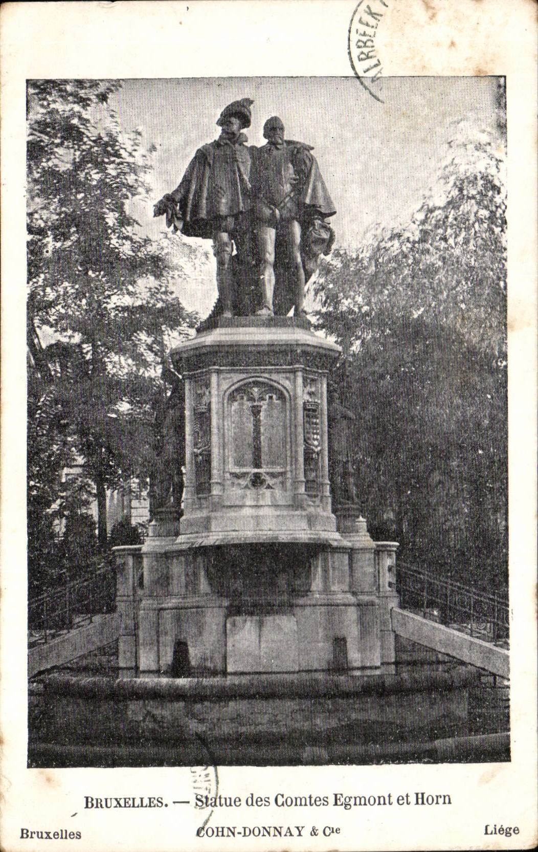Belgique - Belgien - Bruxelles - Statue des Comtes Ergmont et Horn CPA 