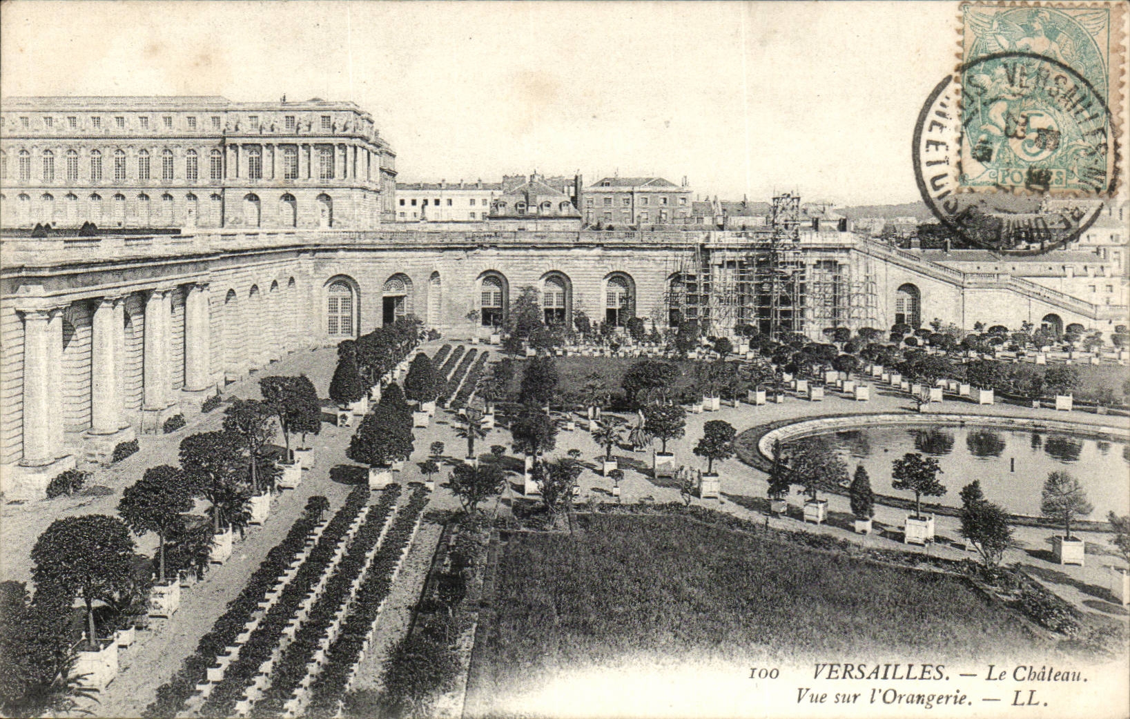 Versailles - Le Chateau - vue sur l'Orangerie CPA 