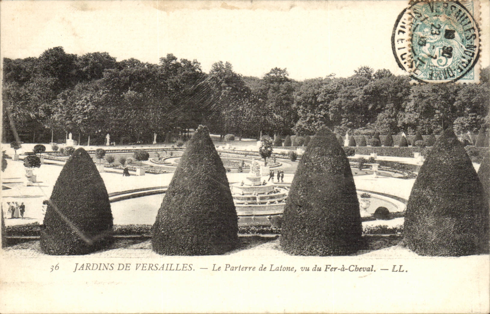 Gärten von Versailles — Der Parterre von Latone, gesehen vom Fer-à-Cheval — LL. n°36