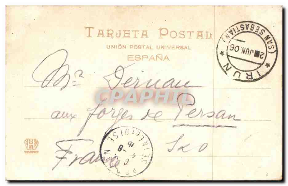 Espagne - Espana - Madrid - hauser y Menes - Irun Isla de los Faisanes CPA  — Verso