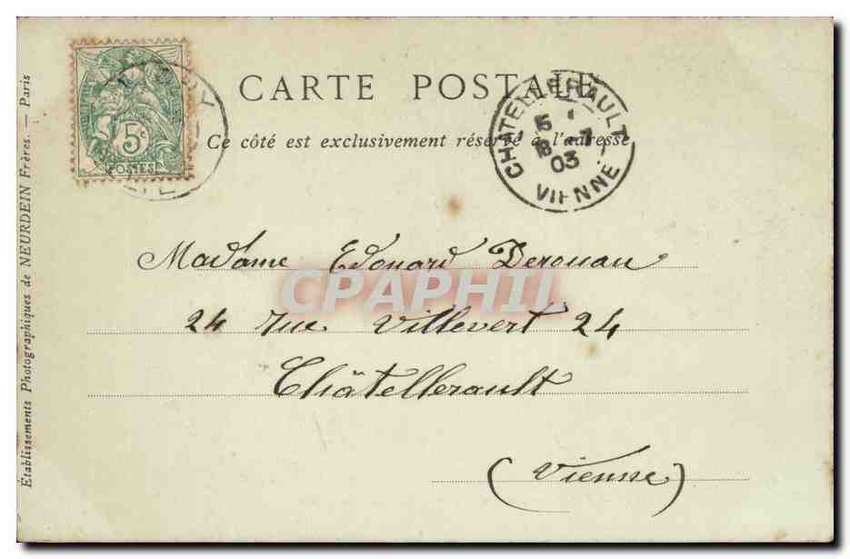 Vichy - Palais des Sources - Chomel et Lucas CPA  — Rückseite