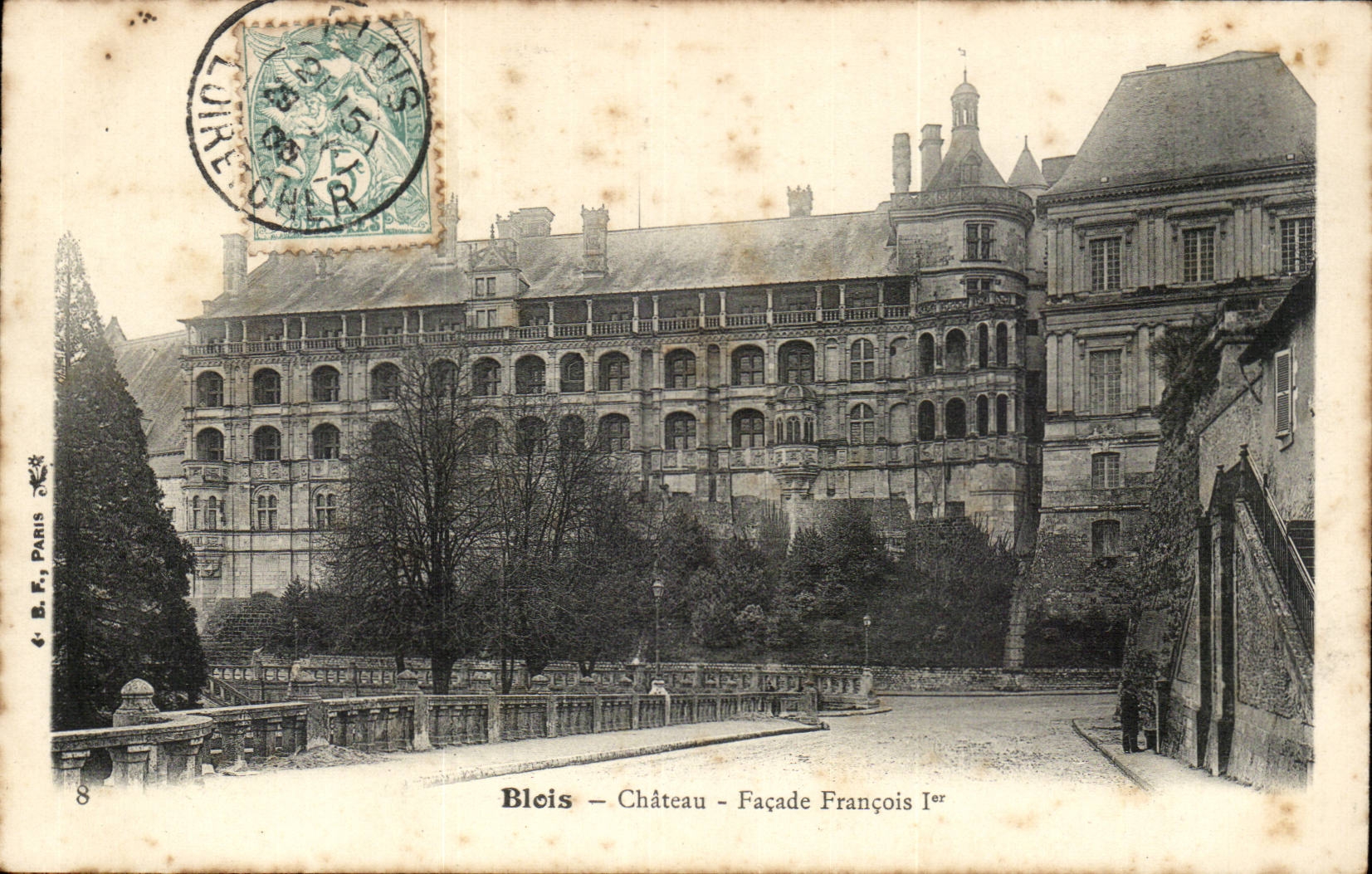 Blois — Château — Façade François Ier — B. F., Paris, n°8