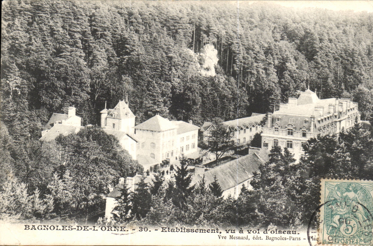 Bagnoles de l'Orne - Etablissement a vol d'oiseau - CPA 