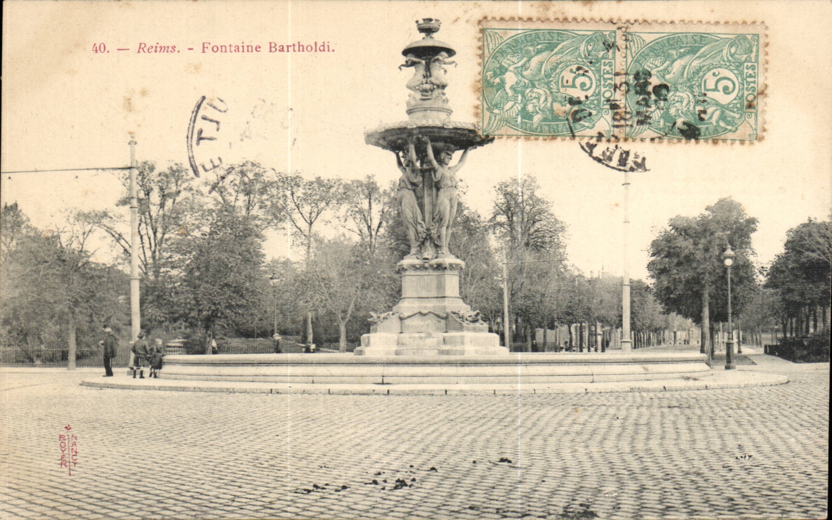 Reims - Fontaine Bartholdi - CPA 