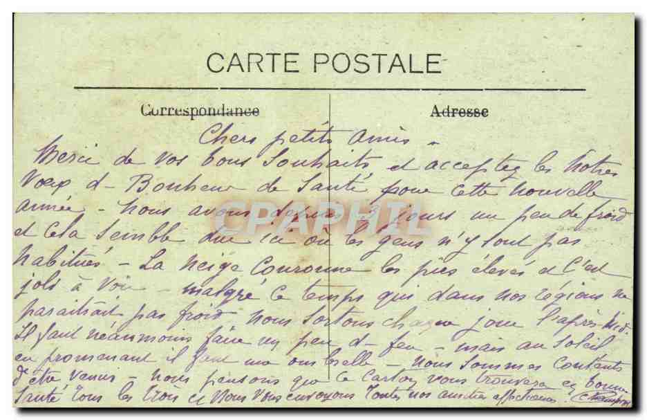Amelie les Bains - Vue Generale prise de la Route de Montbolo - CPA  — Rückseite