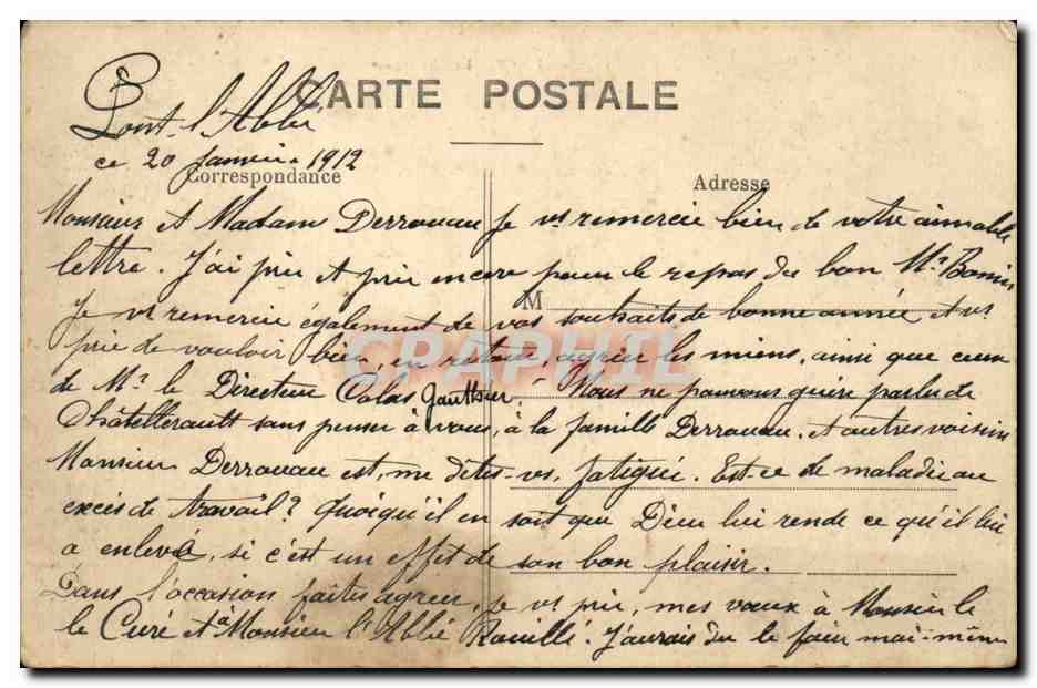 Auray - La Chartreuse CPA  — Rückseite