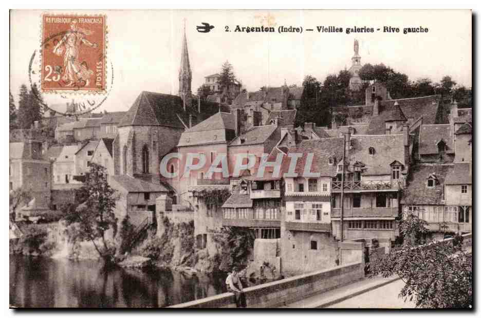 Argenton - Vieille Galerie - Rive Guache CPA 