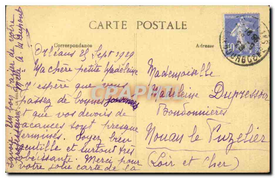 Orleans - Les Fetes de Jeanne d'Arc - 1920 - Le Marechal Foch CPA  — Back