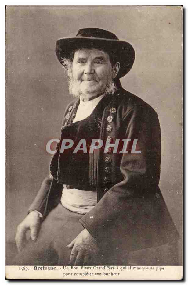 Folklore - Costumes - Bretagne - Le Bon Vieux Grandpere - CPA 