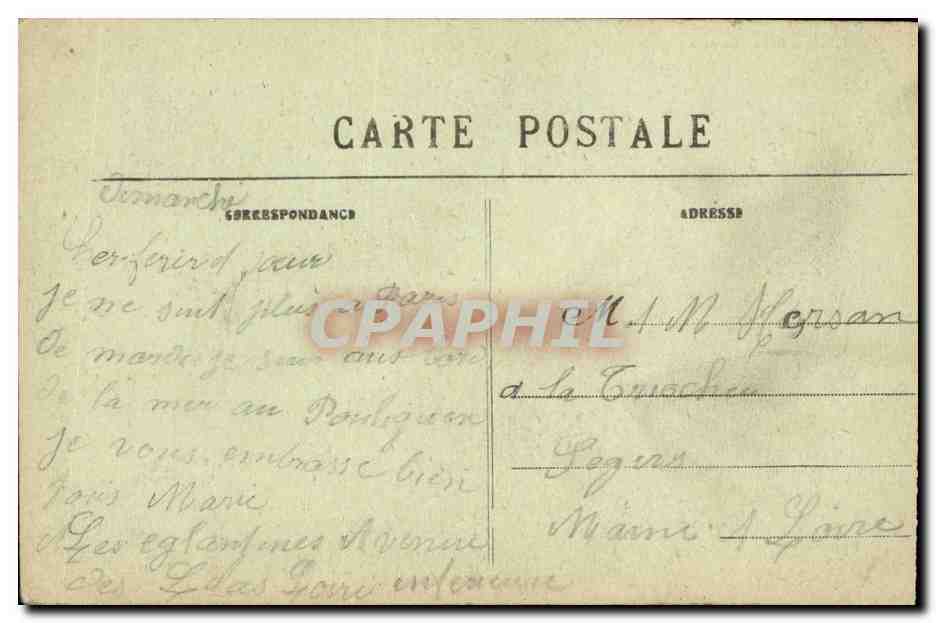 Folklore - Costumes - Bretagne - Maries de Ploares - Environs de Doarne - L'Entree de la Gavotte - CPA  — Verso
