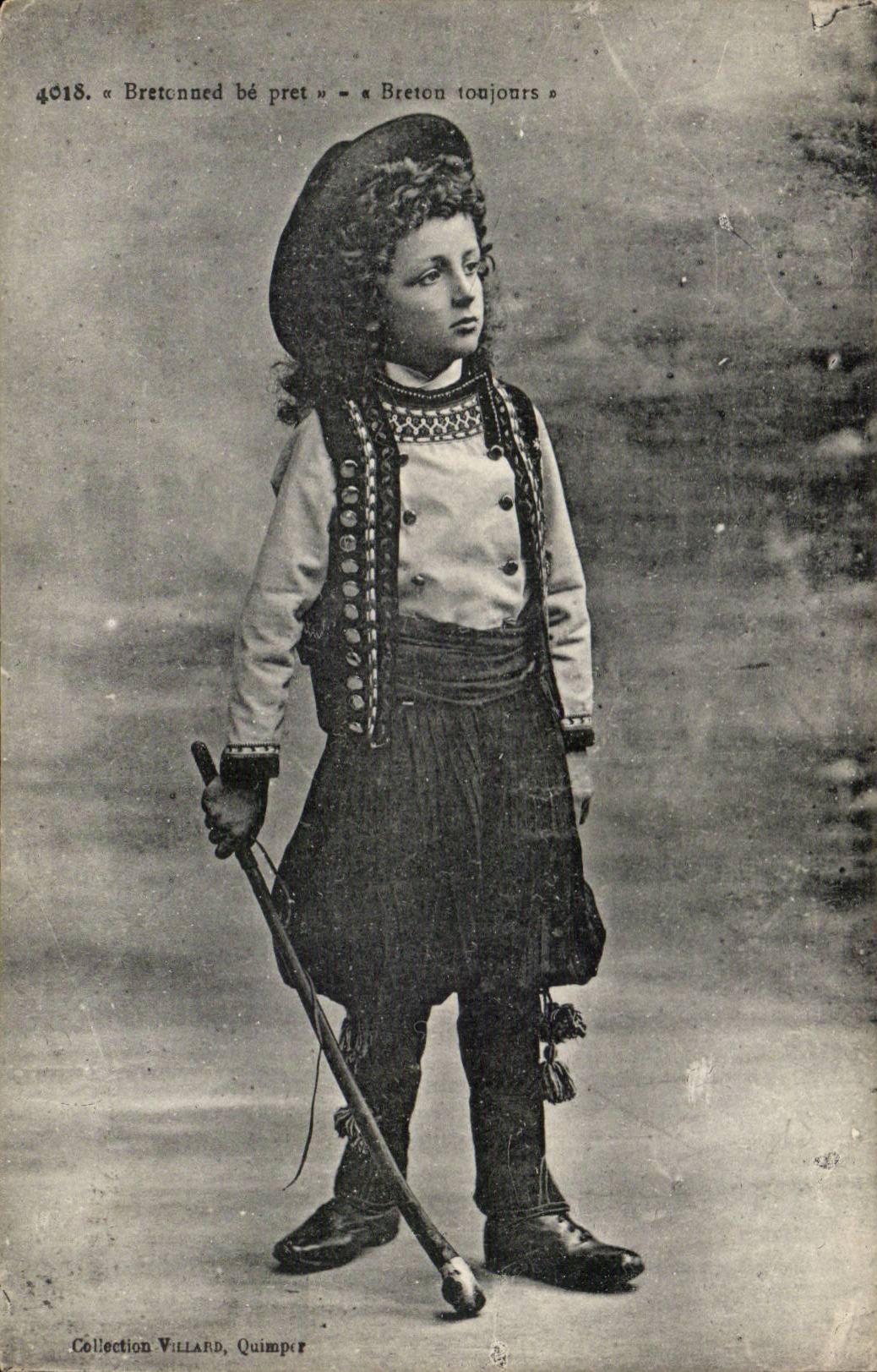 Fantaisie - Enfant - Folklore - Costume - Breton Toujour - Garcon CPA 