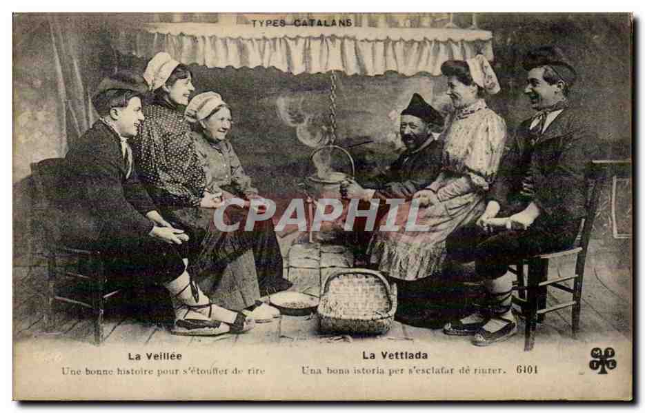 Fokore - Costumes - Types Catalans - Espagne - Espana - Spain - Sabot PCA La veillee