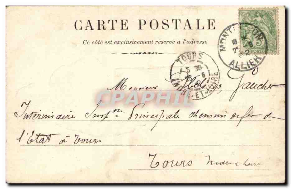 Louis Coulon - longeur de sa Barbe 3 Metres- 75 ans - 1901 Folklore - CPA  — Verso