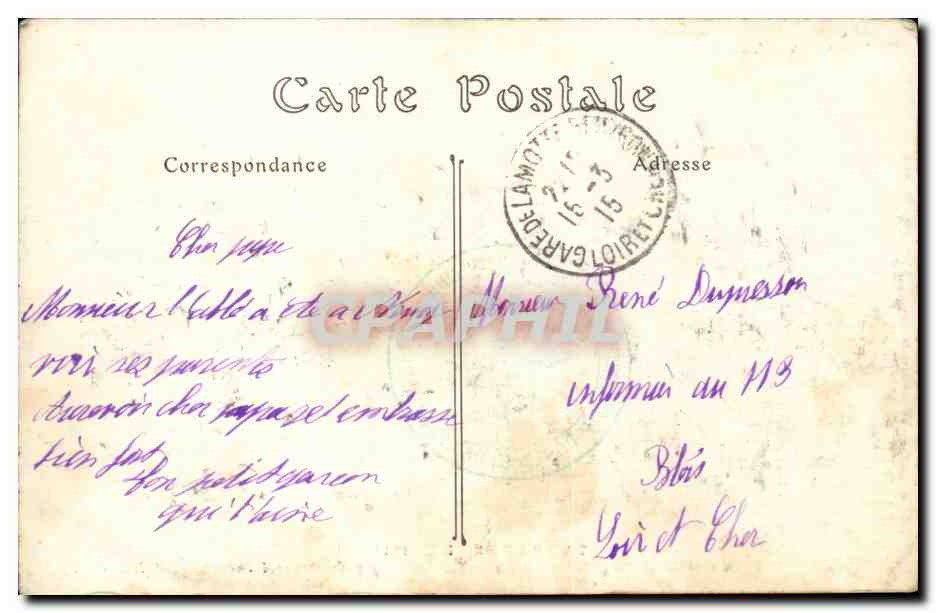 Ejército inglés — Campaña de 1914 — ND. Fot. n°47 — Reverso