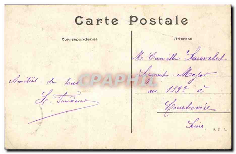 Folklore - Costume - Tissandier - Homme - CPA  — Verso