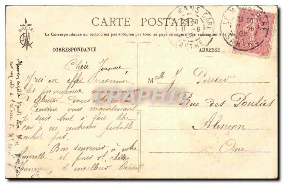 Bretagne - Folkore - Costumes - Les Chansons de Botrel - CPA  — Verso