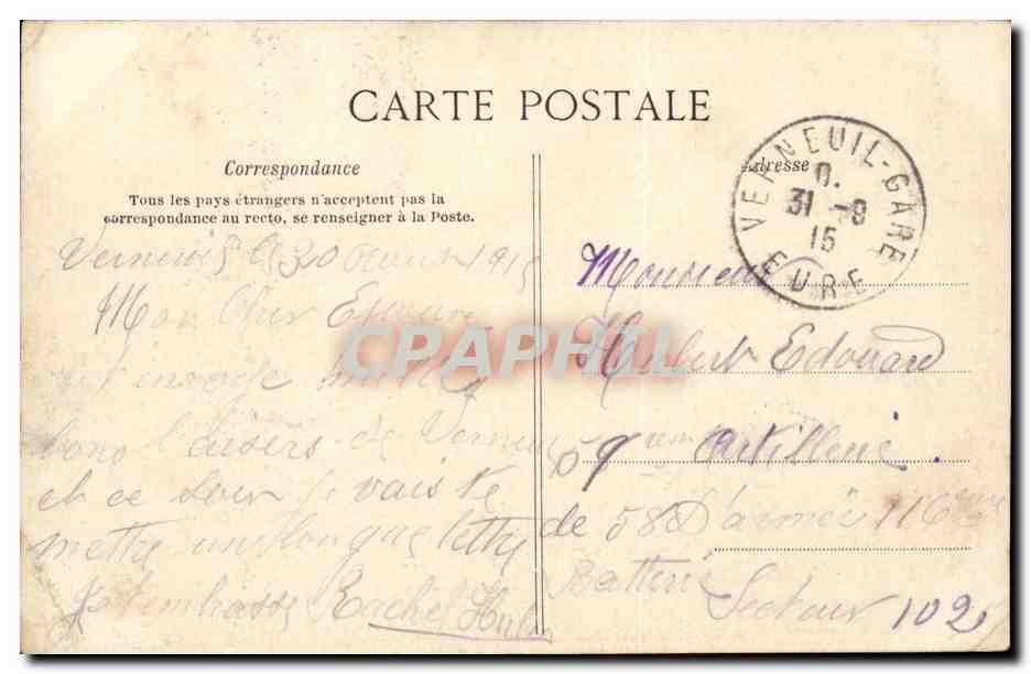 Les Grandes Manoeuvres Sud Ouest - Le General Hagron se rendant sur le terrain - CPA  — Rückseite