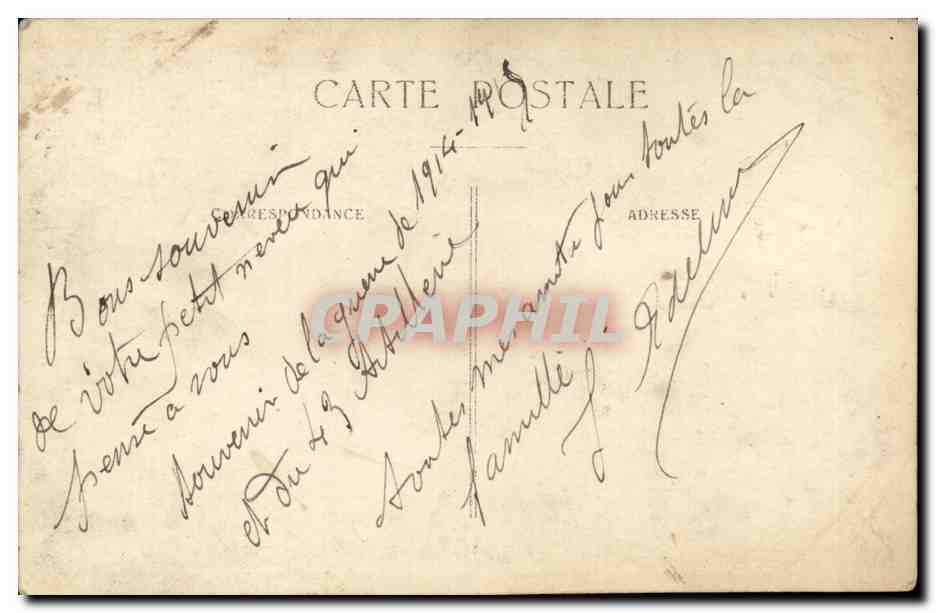 Militaria - Un Soldat -- 43eme regiment d'artillerie CPA  — Rückseite