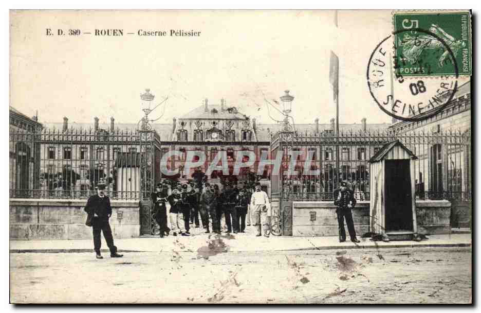 Rouen - Caserne Pelissier - Barracks CPA 
