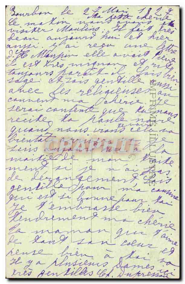 Une Bourbonnaise — Bernard, Édit., Bourbon-L'Archambault — n° 6340 — Reverso