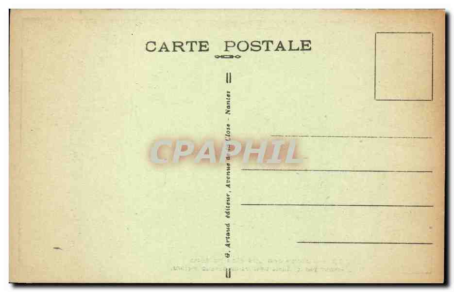 Antour des Lits clos bretons — L'amour pur et fidèle unit les amoureux bretons — G. Artaud, éditeur, Nantes — Verso