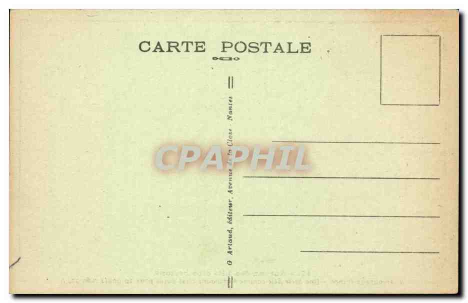 Folklore - Costume - Autour les Lits Clos - Amoureux evince CPA  — Verso
