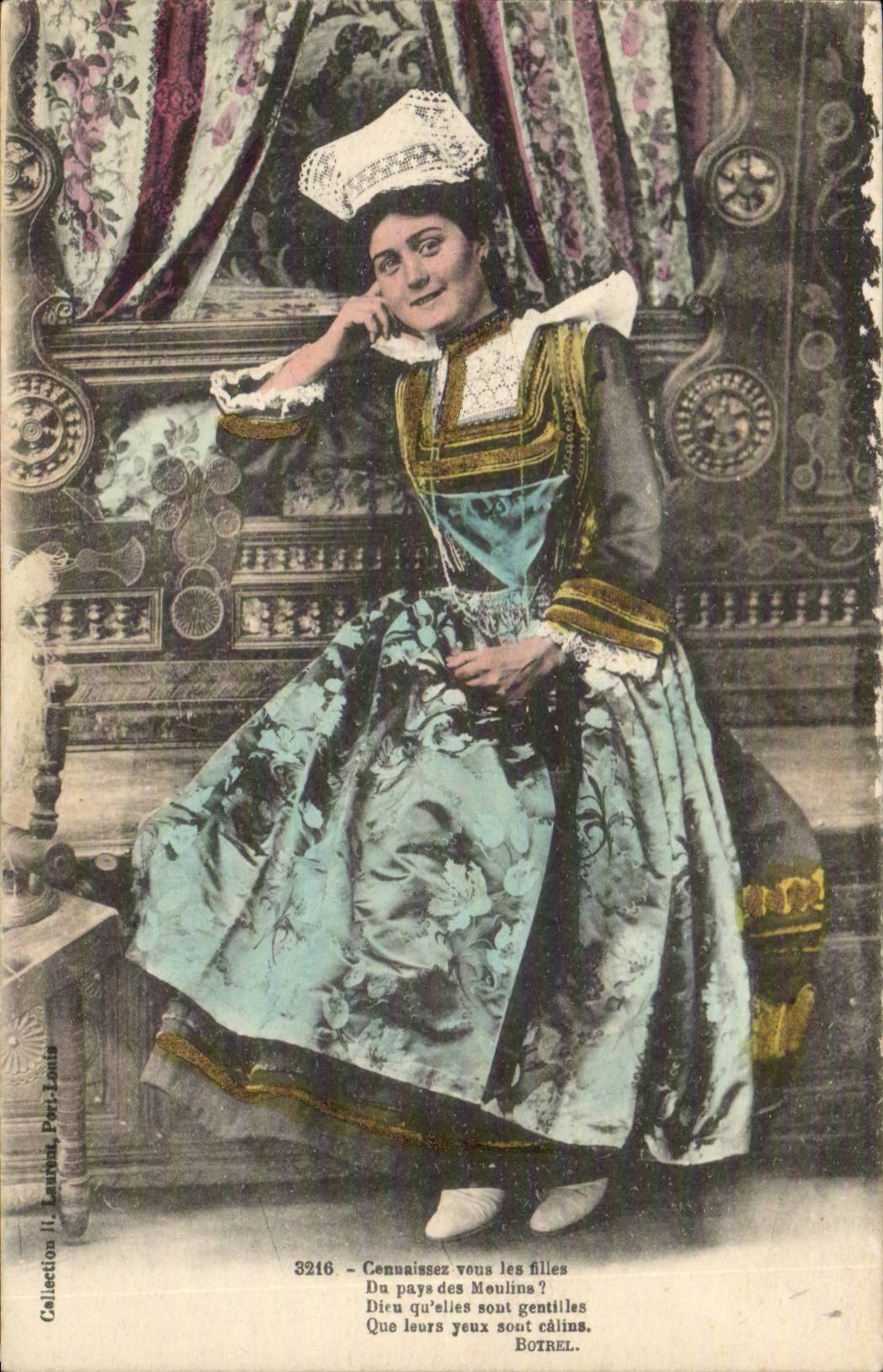 Folklore - Costumes - Femme - Bretagne - Botrel - CPA 