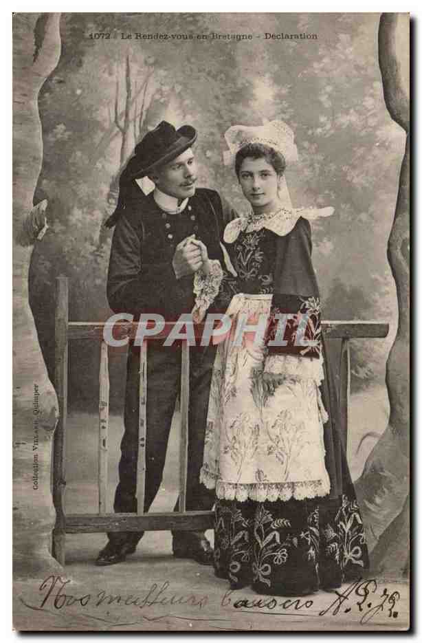Folklore - Costumes - Le Rendez Vous en Bretagne - Declaration - CPA 