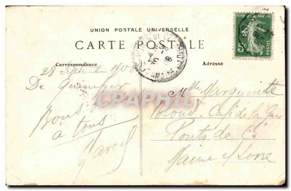Folklore - Costume - Jeune Fille de Pont Aven - Etudes des Coiffes de Bretagnes - CPA  — Rückseite