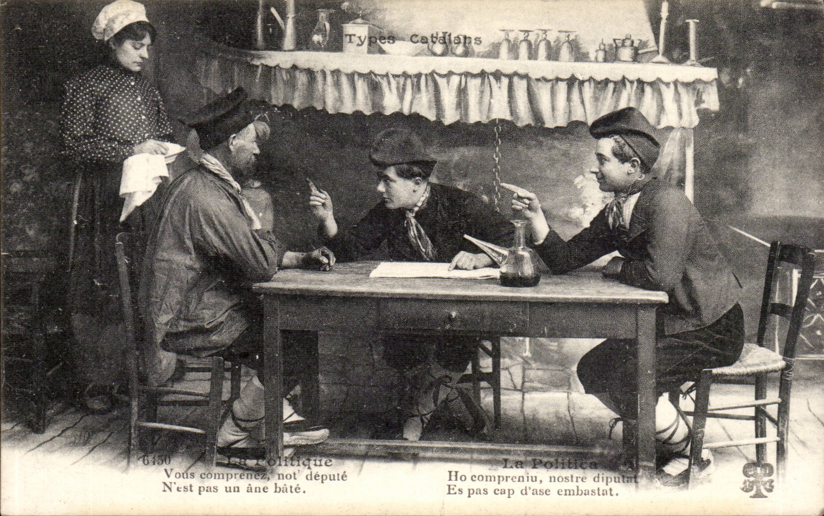 CPA La politique Types catalans Catalogne (folklore costumes)