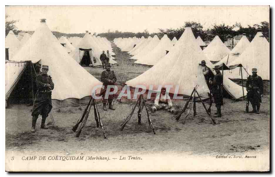 Camp de Coëtquidam (Morbihan) — Les Tentes — Édition V. Soral, Rennes