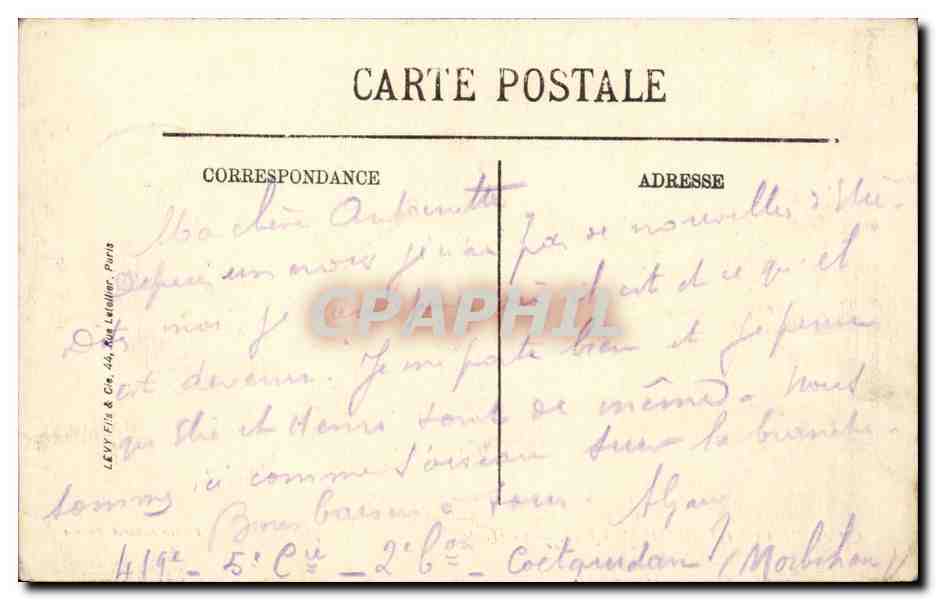 Camp de Coëtquidam (Morbihan) — Les Tentes — Édition V. Soral, Rennes — Reverso