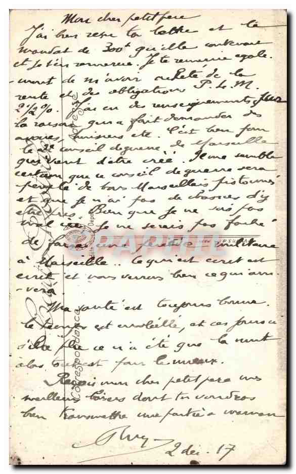 CPA En Provence Type de Mireille (folklore costume) — Verso