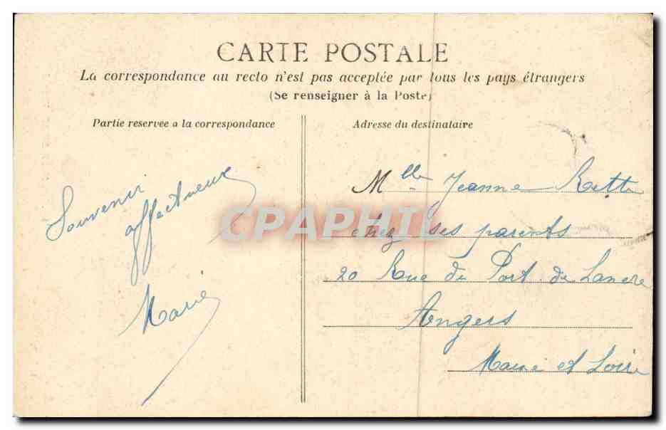 CPA L'amour en Bretagne (folklore costume) — Verso