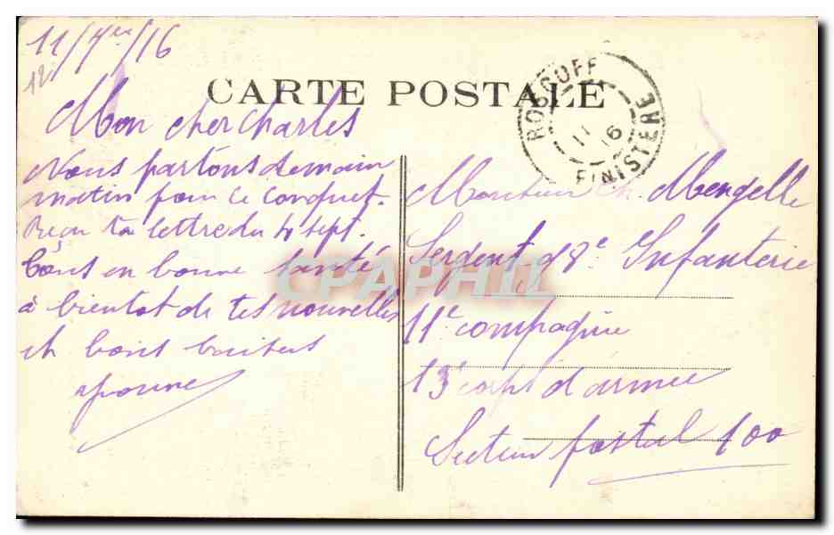 Autour des Lits-Clos — Coll. E. Hamonie, St-B. — N° 5539 — Verso