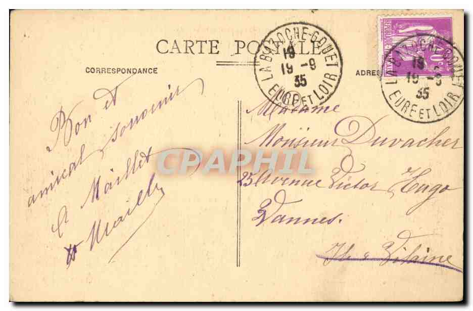 Scènes du Berry — Trois boss'lets d'vigne près d'la prairie — Coll. G.G. - Chateauroux — Achterkant