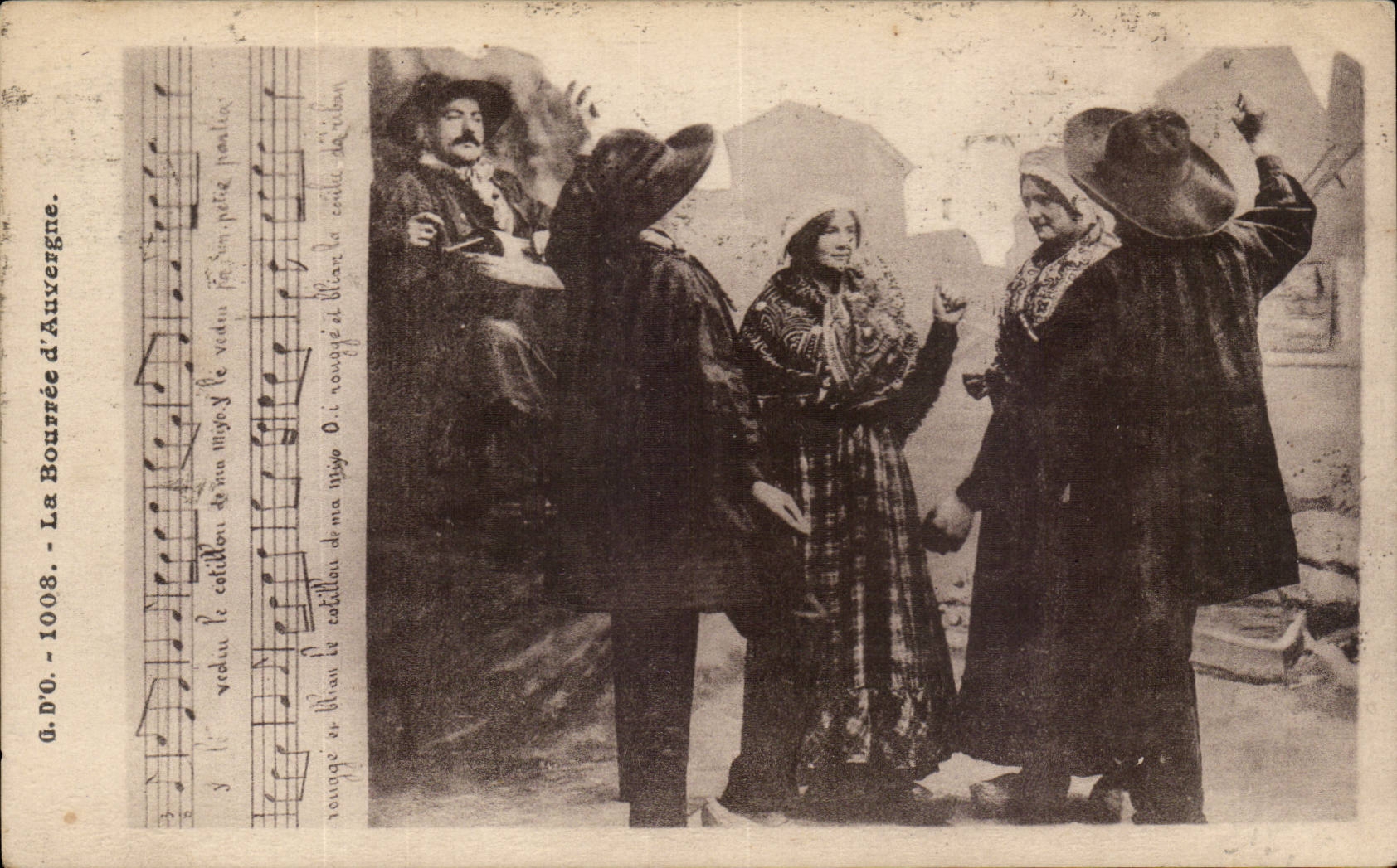 La Bourrée d'Anvergne — 1008 — D'O. — J. Gottinflanges, édit. Vichy