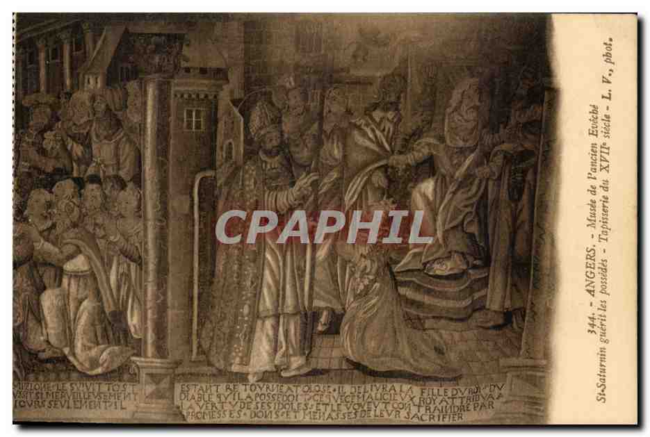 Angers - Musee de l'Ancien Eveche - St Saturnin guerit les possedes CPA 