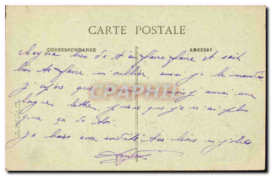 Autreville - pres chauny - Les Ruines - CPA  — Verso