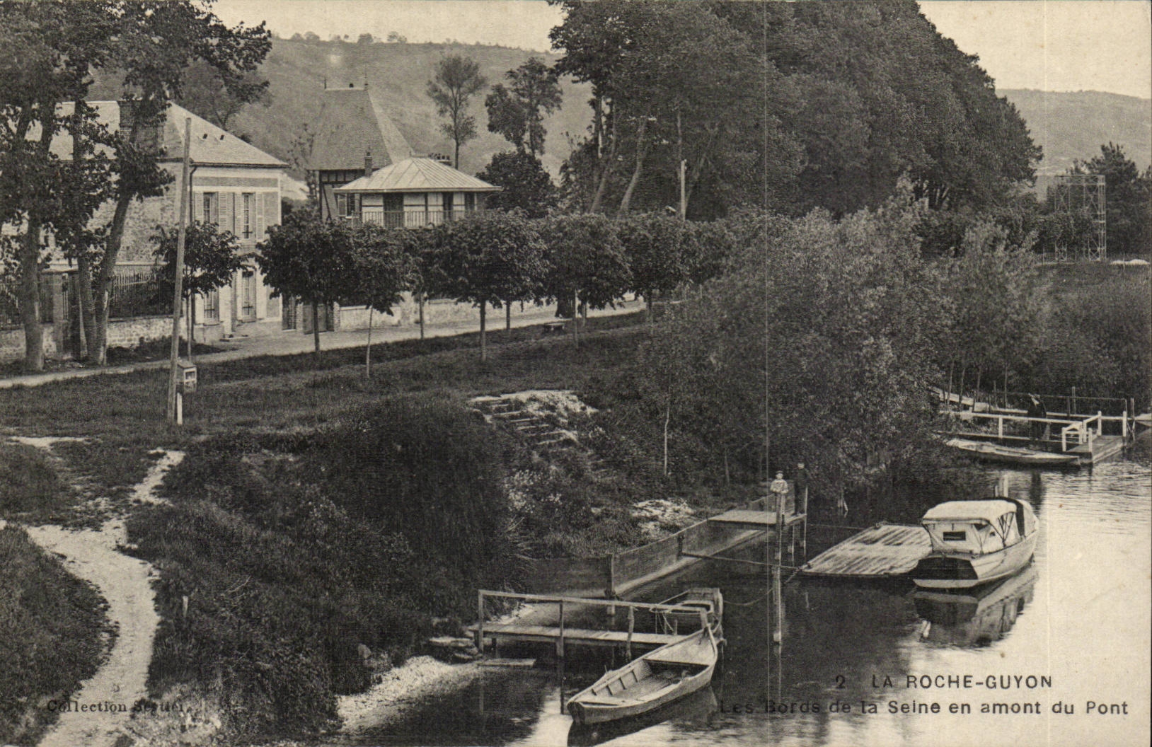 La Roche Guyon - Les Bords de la Seine en amont du Pont CPA 