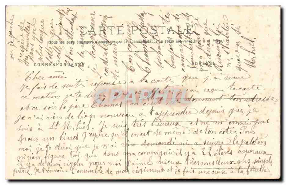 Saint Mihiel - Caserne Mac Mahon 150 D'Infanterie - CPA  — Back
