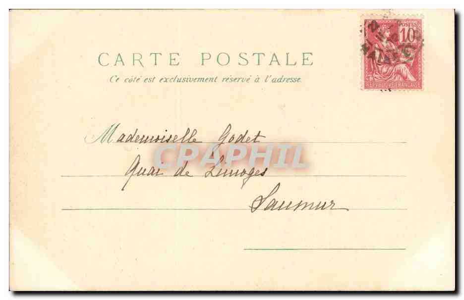 Deux jeunes femmes en tenue d'époque — La Jagneuene, 30 Mars 1902 — éditeur non visible — Achterkant